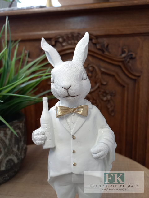 FIGURA KRÓLIK / ZAJĄC Z BUTELKĄ 24 CM FIGURA KRÓLIK / ZAJĄC Z BUTELKĄ 24 CM