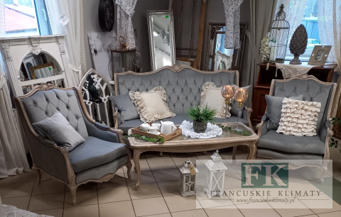 FRANCUSKI KPL. WYPOCZYNKOWY ANTYCZNE DREWNO plusz FRANCUSKI KPL. WYPOCZYNKOWY ANTYCZNE DREWNO plusz