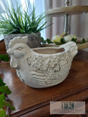 DONICA - OSŁONKA CERAMICZNO- BETONOWA "KURA" 25,5 CM DONICA - OSŁONKA CERAMICZNO- BETONOWA "KURA" 25,5 CM