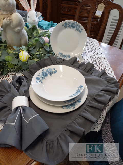 SERWIS OBIADOWY 18 ELEMETOWY KPL "PEONIA BLU" PORCELANA 6/18 SERWIS OBIADOWY 18 ELEMETOWY KPL "PEONIA BLU" PORCELANA 6/18