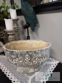 OSŁONKA DONICA NA NÓŻCE CERAMICZNO - BETONOWA 30 CM OSŁONKA DONICA NA NÓŻCE CERAMICZNO - BETONOWA 30 CM