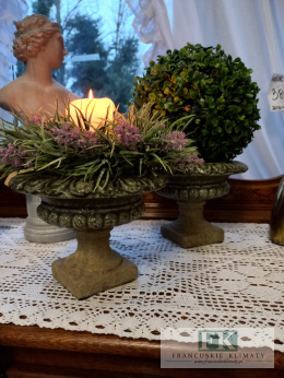 OSŁONKA DONICA NA NODZE 21 CM DO WNĘTRZ I OGRODÓW W STYLU BOHO RUSTYKALNYM VINTAGE