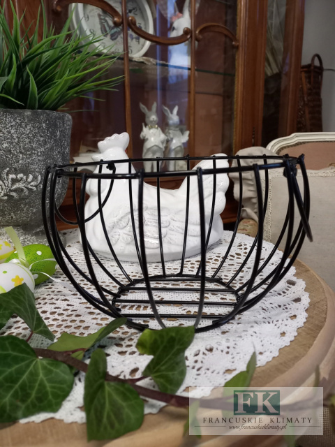 KOSZYK DEKORACYJNY KURA 27 CM CERAMIKA + METAL SZLACHETNA KOSZYK DEKORACYJNY KURA 27 CM CERAMIKA + METAL SZLACHETNA