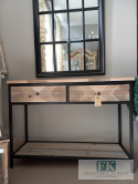 KONSOLA / stolik DREWNO - METAL SZER. 98 CM loft vintage KONSOLA / stolik DREWNO - METAL SZER. 98 CM loft vintage