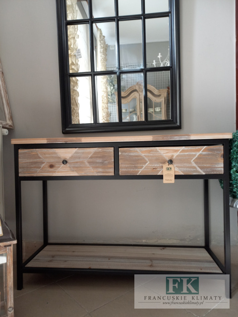 KONSOLA / stolik DREWNO - METAL SZER. 98 CM loft vintage KONSOLA / stolik DREWNO - METAL SZER. 98 CM loft vintage