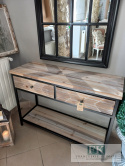 KONSOLA / stolik DREWNO - METAL SZER. 98 CM loft vintage KONSOLA / stolik DREWNO - METAL SZER. 98 CM loft vintage