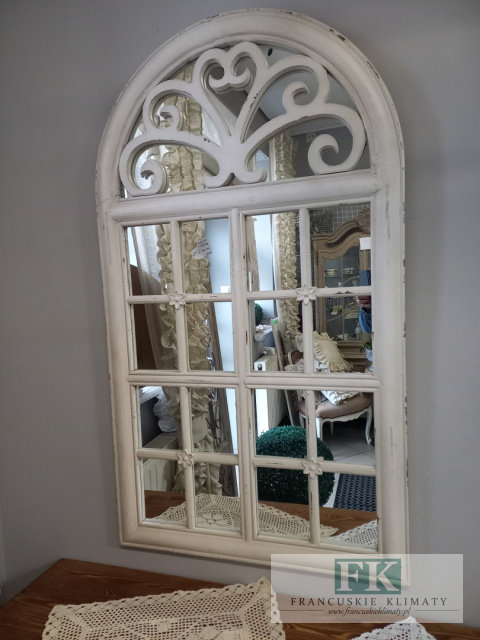 LUSTRO - OKNO W DREWNIANEJ RAMIE WYS. 123 x 70 CM LUSTRO - OKNO W DREWNIANEJ RAMIE WYS. 123 x 70 CM