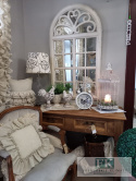 LUSTRO - OKNO W DREWNIANEJ RAMIE WYS. 123 x 70 CM LUSTRO - OKNO W DREWNIANEJ RAMIE WYS. 123 x 70 CM