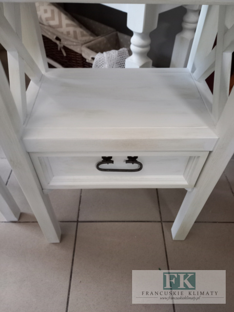 lite drewno KOMODA STOLIK z dwustronną szufladą 77 cm lite drewno KOMODA STOLIK z dwustronną szufladą 77 cm