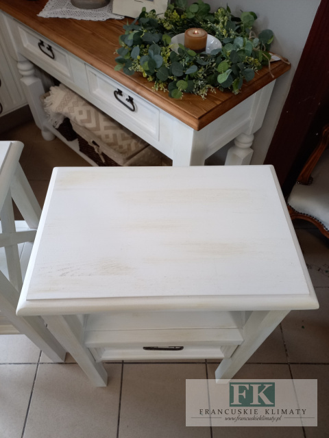 lite drewno KOMODA STOLIK z dwustronną szufladą 77 cm lite drewno KOMODA STOLIK z dwustronną szufladą 77 cm