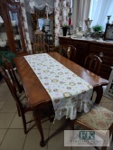 BIEŻNIK FALBANY KORONKA , szyty na wymiar 50/290 Wielkanoc