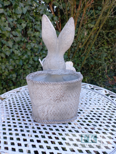 FIGURA KRÓLIK ZAJĄC Z KOSZYKIEM - OSŁONKA 37 CM FIGURA KRÓLIK ZAJĄC Z KOSZYKIEM - OSŁONKA 37 CM