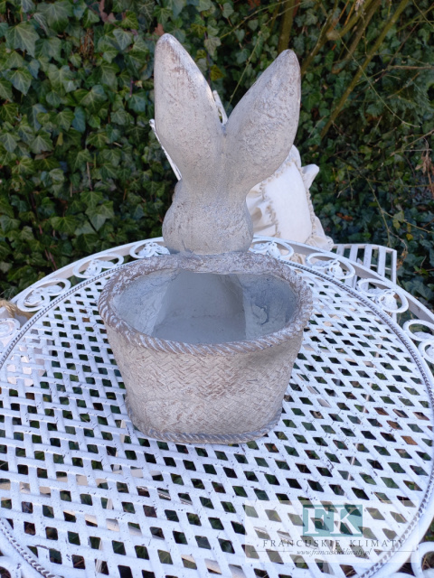 FIGURA KRÓLIK ZAJĄC Z KOSZYKIEM - OSŁONKA 37 CM FIGURA KRÓLIK ZAJĄC Z KOSZYKIEM - OSŁONKA 37 CM