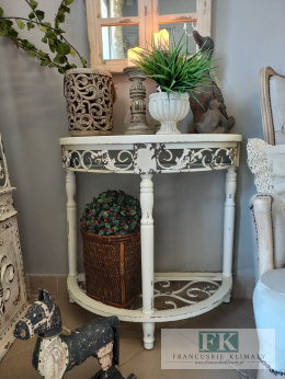 KONSOLA STOLIK 82 CM , W STYLU FRANCUSKIM, SHABBY , PROWANSALSKIM