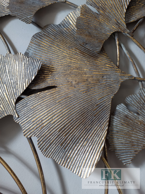 KUTA METALOWA 105 CM DEKORACJA ŚCIENNA LIŚCIE KUTA METALOWA 105 CM DEKORACJA ŚCIENNA LIŚCIE