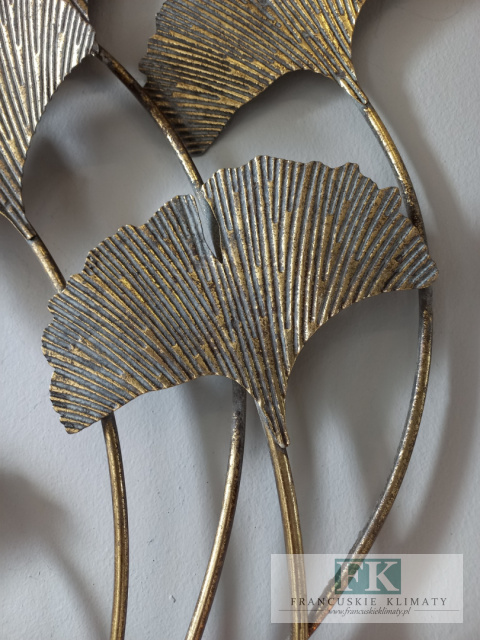 KUTA METALOWA 105 CM DEKORACJA ŚCIENNA LIŚCIE KUTA METALOWA 105 CM DEKORACJA ŚCIENNA LIŚCIE
