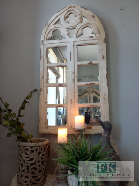 LUSTRO W KSZTAŁCIE STAREGO OKNA WENECKIEGO 103/51 cm PROWANSJA,SHABBY LUSTRO W KSZTAŁCIE STAREGO OKNA WENECKIEGO 103/51 cm PROWANSJA,SHABBY