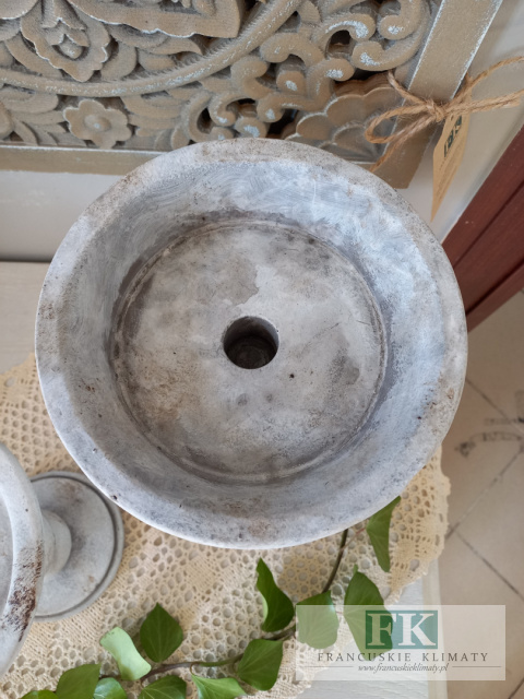 ŚWIECZNIK CERAMICZNO BETONOWY 21 CM ŚWIECZNIK CERAMICZNO BETONOWY 21 CM