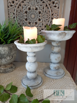 ŚWIECZNIK CERAMICZNO BETONOWY 21 CM