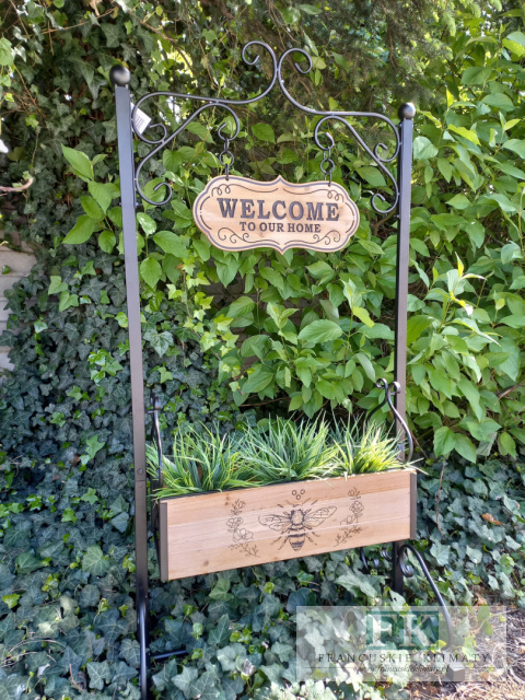 KWIETNIK WELCOME 125 CM METAL DREWNO KWIETNIK WELCOME 125 CM METAL DREWNO