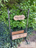 KWIETNIK WELCOME 125 CM METAL DREWNO KWIETNIK WELCOME 125 CM METAL DREWNO