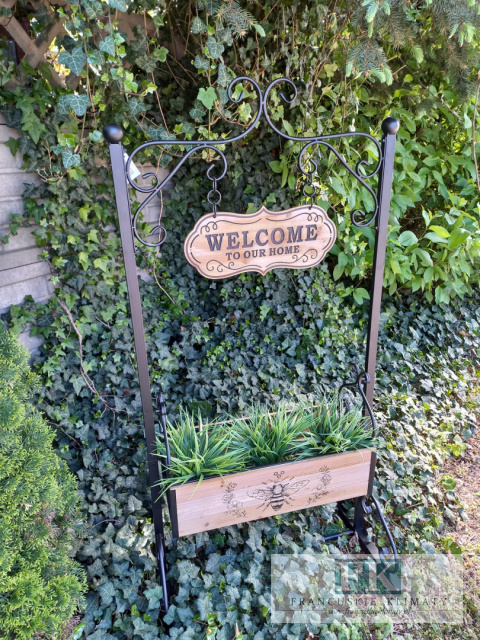 KWIETNIK WELCOME 125 CM METAL DREWNO KWIETNIK WELCOME 125 CM METAL DREWNO