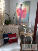 OBRAZ na płótnie ! 110X70 BALETNICA W CZERWIENI PROWANSJA SHABBY CHIC OBRAZ na płótnie ! 110X70 BALETNICA W CZERWIENI PROWANSJA SHABBY CHIC