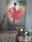 OBRAZ na płótnie ! 110X70 BALETNICA W CZERWIENI PROWANSJA SHABBY CHIC OBRAZ na płótnie ! 110X70 BALETNICA W CZERWIENI PROWANSJA SHABBY CHIC