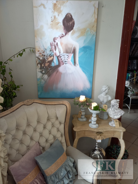 OBRAZ NA PŁOTNIE 70/110 BALETNICA RÓŻOWE BALETKI