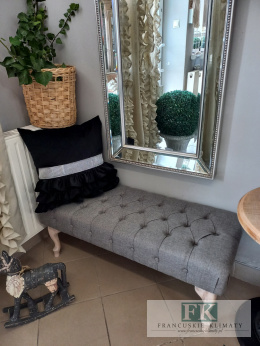 SIEDZISKO - ŁAWECZKA - PUF głęboko pikowane SZER. 103 CM W STYLU FRANCUSKIM , SKANDYNAWSKIM ,PROWENSALSKIM , SHABBY