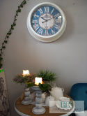 ZEGAR ŚCIENNY śred. 50 cm PRZESZKLONY METAL shabby prowansja VINTAGE ZEGAR ŚCIENNY śred. 50 cm PRZESZKLONY METAL shabby prowansja VINTAGE