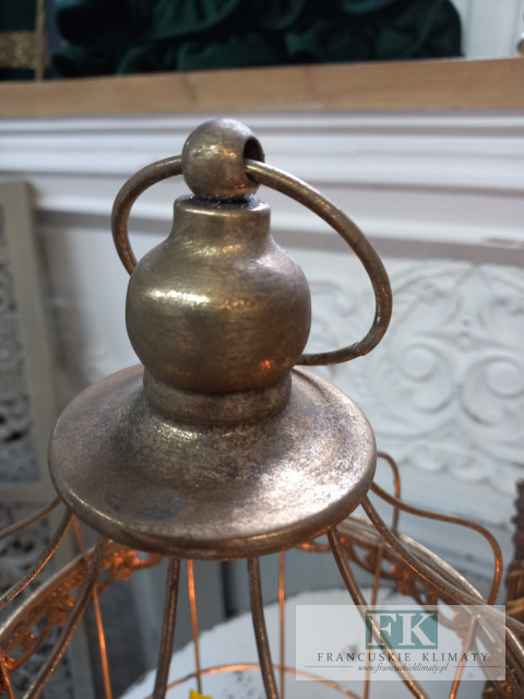KLATKA METALOWA 48 CM , SHABBY