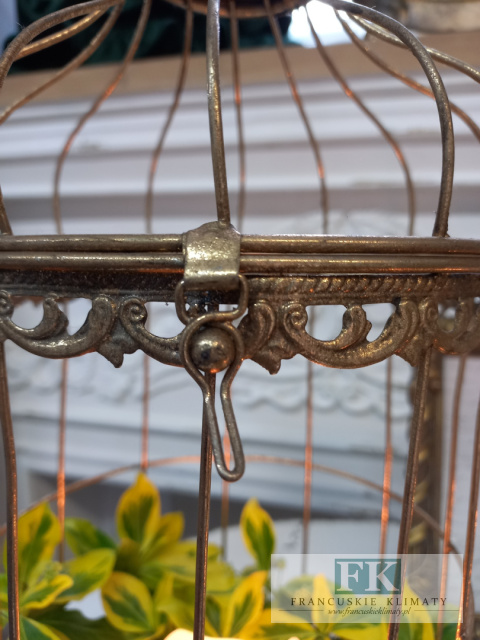 KLATKA METALOWA 48 CM , SHABBY