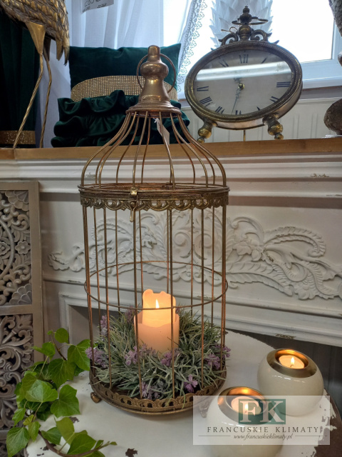 KLATKA METALOWA 60 CM , SHABBY