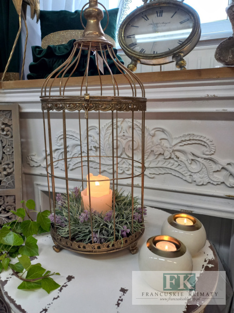 KLATKA METALOWA 60 CM , SHABBY