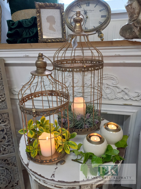 KLATKA METALOWA 60 CM , SHABBY