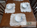 PODKŁADKI PODKŁADKA FALBANY 35X45 CM , serwetka , KREM MELANŻ , W STYLU FRANCUSKIM SHABBY PROWENSALSKIM