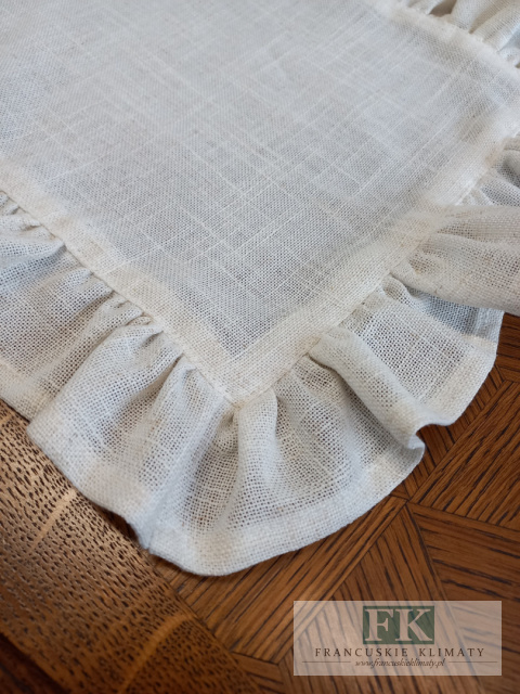 PODKŁADKI PODKŁADKA FALBANY 35X45 CM , serwetka , KREM MELANŻ , W STYLU FRANCUSKIM SHABBY PROWENSALSKIM