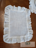 PODKŁADKI PODKŁADKA FALBANY 35X45 CM , serwetka , KREM MELANŻ , W STYLU FRANCUSKIM SHABBY PROWENSALSKIM