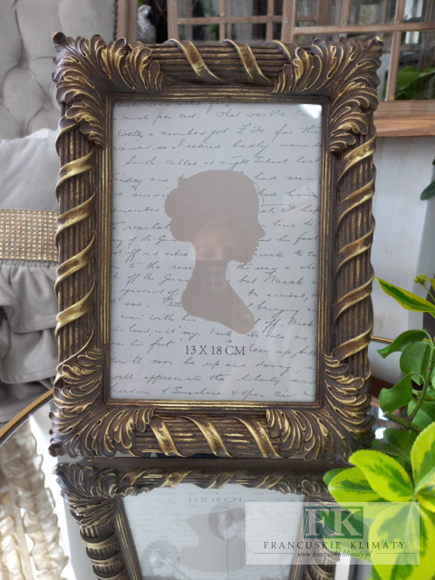 RAMKA NA ZDJĘCIE 22 CM , ZŁOTO
