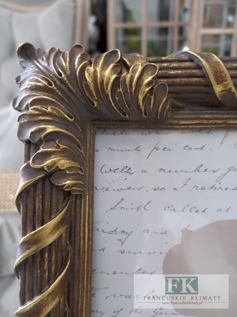 RAMKA NA ZDJĘCIE 22 CM , ZŁOTO