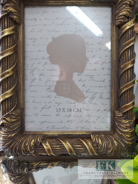 RAMKA NA ZDJĘCIE 22 CM , ZŁOTO
