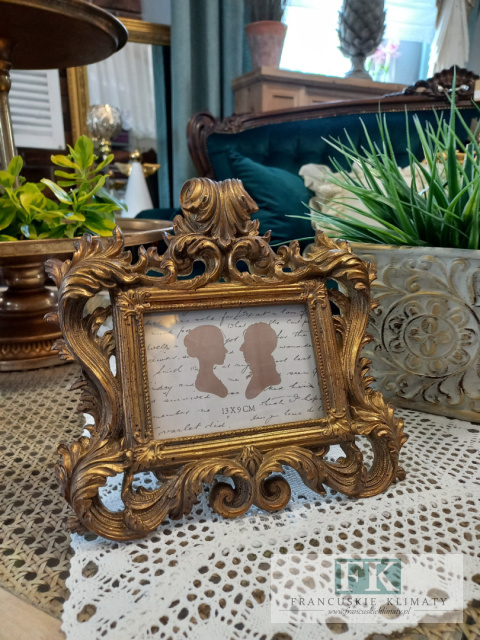 RAMKA NA ZDJĘCIE DO POSTAWIENIA 23 CM BAROK ZŁOTO