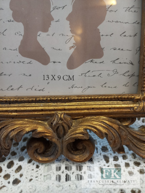 RAMKA NA ZDJĘCIE DO POSTAWIENIA 23 CM BAROK ZŁOTO