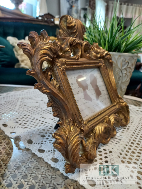RAMKA NA ZDJĘCIE DO POSTAWIENIA 23 CM BAROK ZŁOTO