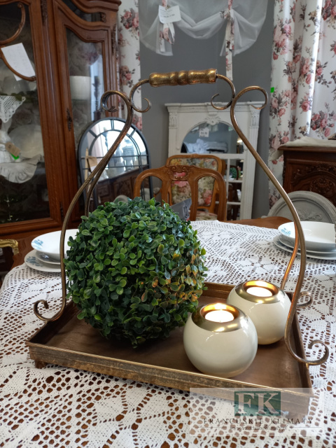 ,ETALOWA TACA Z RĄCZKĄ 41,5 CM