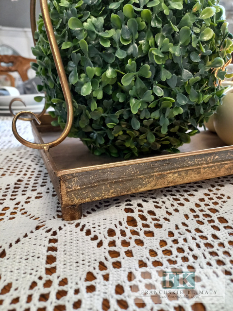 ,ETALOWA TACA Z RĄCZKĄ 41,5 CM