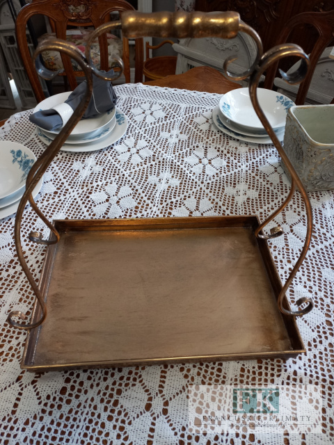 ,ETALOWA TACA Z RĄCZKĄ 41,5 CM