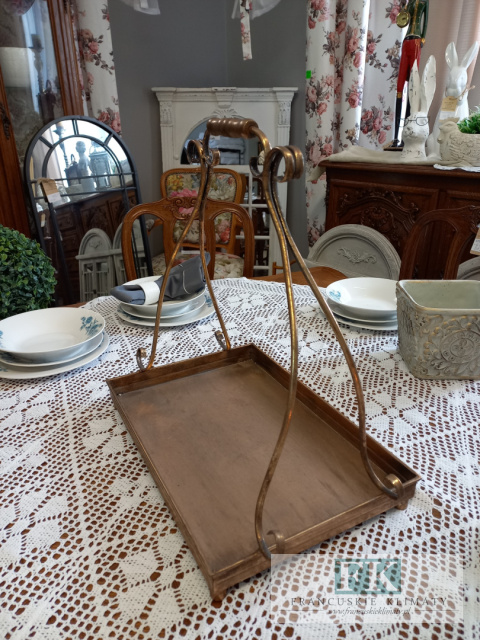 ,ETALOWA TACA Z RĄCZKĄ 41,5 CM