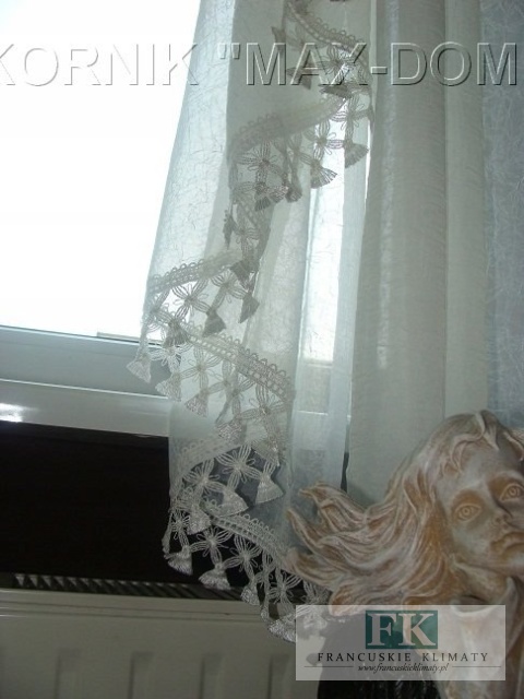 FIRANA KPL , KOMPLET BALKONOWY , GIPIURA KRESZ , OKNO BALKON firana prawa, lewa